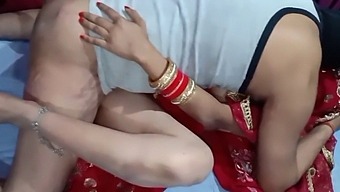 An Indian Newly Married Wife'S First Night Sexual Activity In A Bedroom.