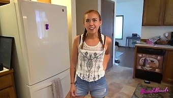 Naughty Stepdaughter Bribes Stepdaddy For Sex Education Lesson: Brandibraids