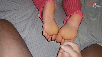 I Gave My Stepson A Footjob And Helped Him Orgasm On My Feet