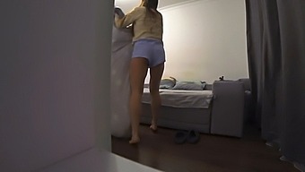 Cheating Wife Gets Caught On Camera By Her Husband While On The Couch