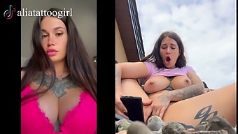 Amateur Tiktok Model Enjoys A Public Orgasm With A Dildo