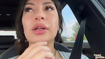 Brunette Latina Gives A Mind-Blowing Oral Performance And Leaves A Sticky Mess Behind!