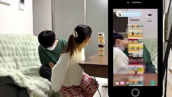Get Off To The Hot Sensation Of Live Streaming With This Japanese Hentai Video Featuring Big Tits And Cuckoldry