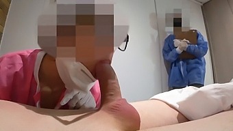 Japanese Milf Nurses Discover Secret Dick Flash And Get A Cumshot
