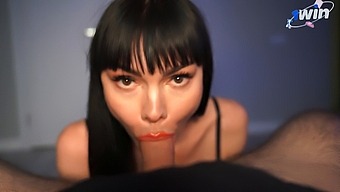 Deepthroat And Cumshot In A Russian Pov Video