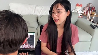 Asian Babe Elle Lee Gives Back To Her Medical Tutor In A Steamy Session