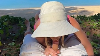 Aroused Fair-Haired Beauty Experiences Her First Penis Encounter On The Seashore