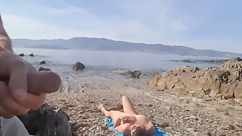 Pov Video Of An Exhibitionist'S Encounter With A Nudist Milf On The Beach