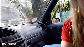 A Blonde Gives A Blowjob To An Unfamiliar Man In A Homemade Video