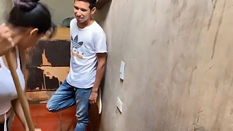 Stepdaughter Gives Stepfather A Blowjob And Gets Creampied In The Laundry Room