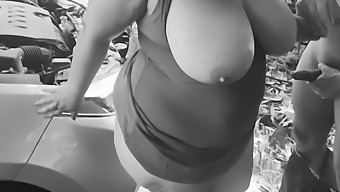 Mature Seductress And Young Man'S Passionate Encounter Outdoors