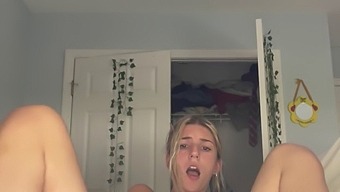 Solo Girl Reaches Orgasm While Fingering Herself At Home