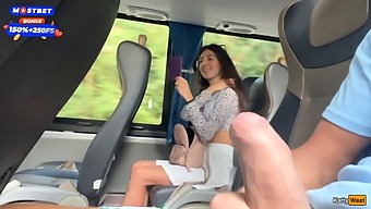 Katty West'S Public Bus Adventure Ends In A Steamy Solo Performance.